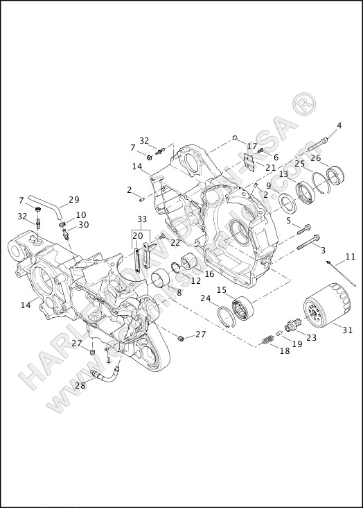 CRANKCASE AND GEARCASE